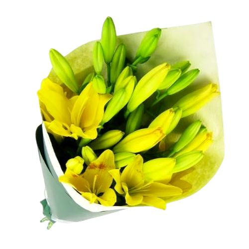 Medium size yellow lily Bouquet