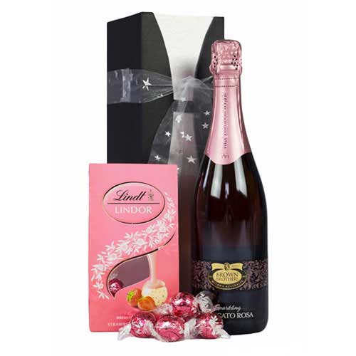 Moscato Rosa and Strawberry Lindt