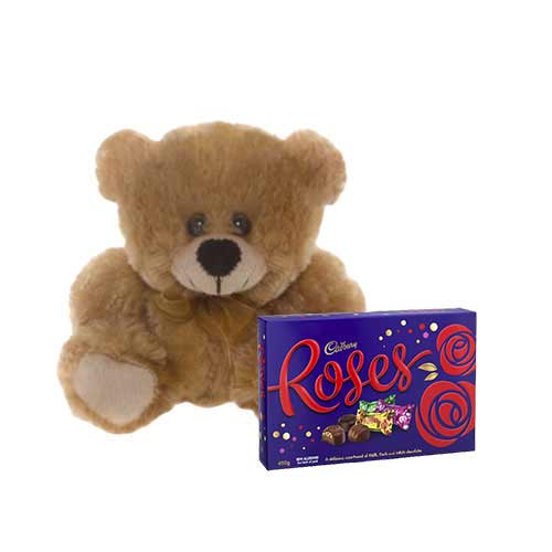 Brown Teddy with Cadbury Chocolate Box