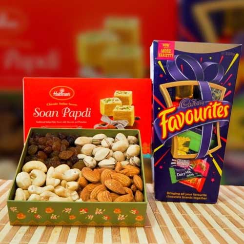 Chocolates with Soan Papdi,  & Mix Dry Fruits