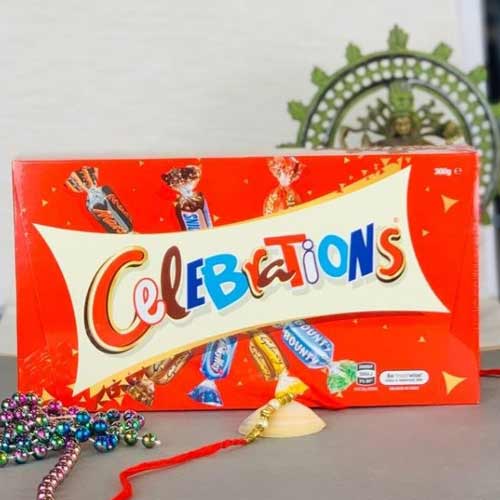  Bhai Rakhi with Celebration Chocolates 