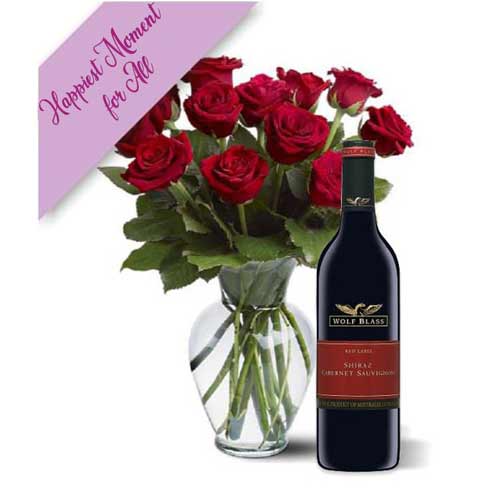 Red Wine with Red Roses 