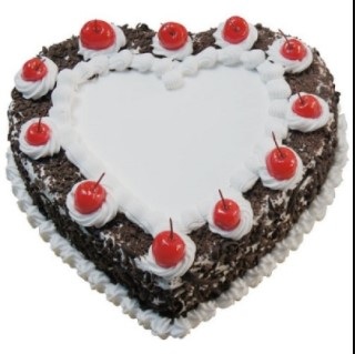Heart shape Black forest cake