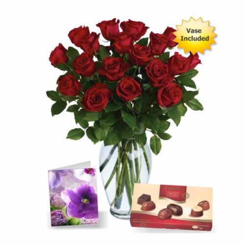 18 Red Roses and Chocolate