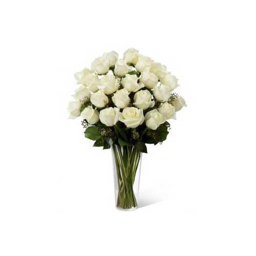 20 white roses